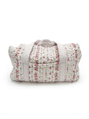 Wilshire Stripe Pink Quilted Weekender Duffle Bag