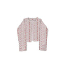 Wilshire Stripe Pink Cropped Quilted Jacket