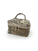 small floral pattern quilted travel bag 