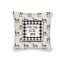 "You Yee and I'll Haw" Quilted Mini Pillow 8" x 8"