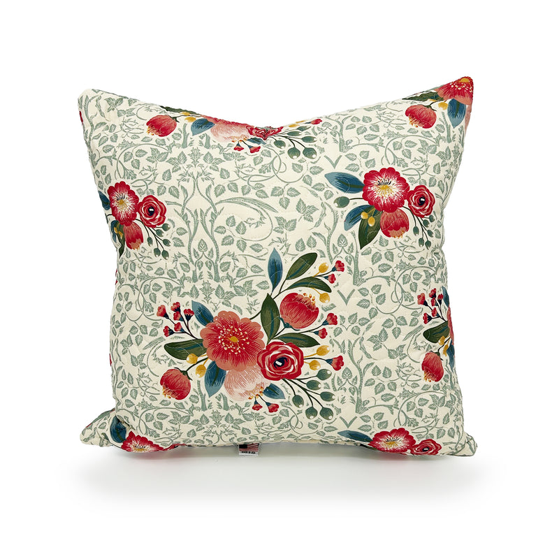 Erin & Ben Co. Zara Floral Linen Quilted 20" Pillow