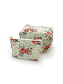 Erin & Ben Co. Zara Floral Linen Quilted Makeup Bag