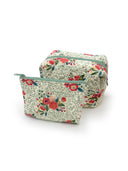Erin & Ben Co. Zara Floral Linen Quilted Makeup Bag