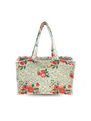 Erin & Ben Co. Zara Floral Linen Quilted Tote Bag