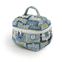 Gwen Patchwork Blue Quilted Travel Case