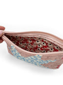 Adeline Patchwork Rose Quilted Makeup Bag
