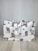 Thunderbird Boots Pink Quilted Tote