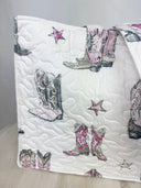 Thunderbird Boots Pink Quilted Tote