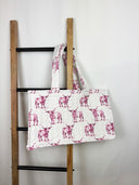 Longhorn Icon Fuchsia Quilted Tote