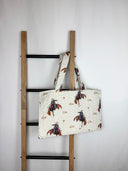 Casey Cowgirl Patchwork Linen Quilted Tote