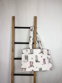 Thunderbird Boots Pink Quilted Tote