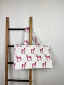 Donkey Icon Fuchsia Quilted Tote