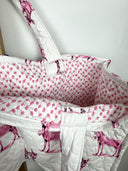 Donkey Icon Fuchsia Quilted Tote