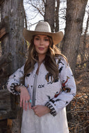 Lazy J Linen Cropped Quilted Jacket